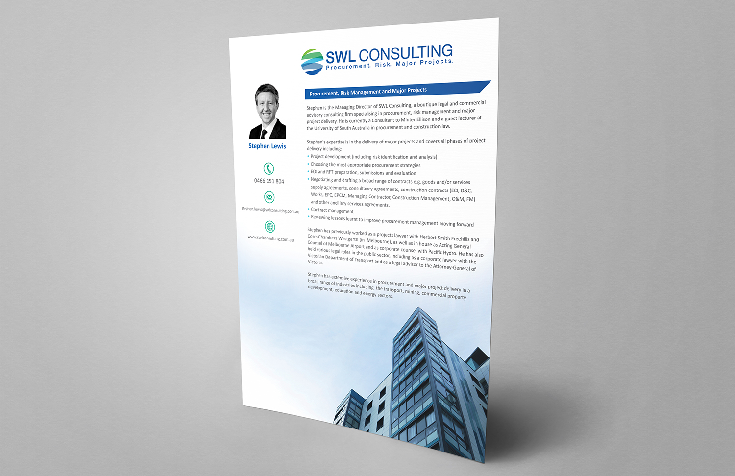 Design de Flyer par - SWING - pour SWL Consulting | Design #15897928