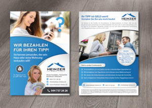 2-sided DIN A5 flyer for Real Estate company | Flyer Design by alex989