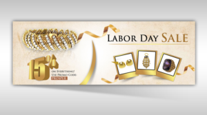 Labor Day Sale Website Banner For High End Jewelry Website | Banner Ad Design by SAI DESIGNS