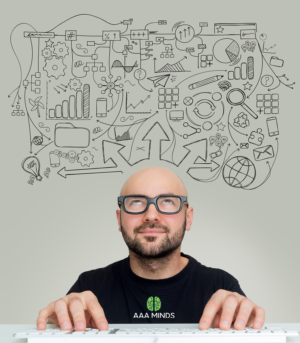 AAAMinds - IT Services for startups in London | Werbe-Design von DesignFive
