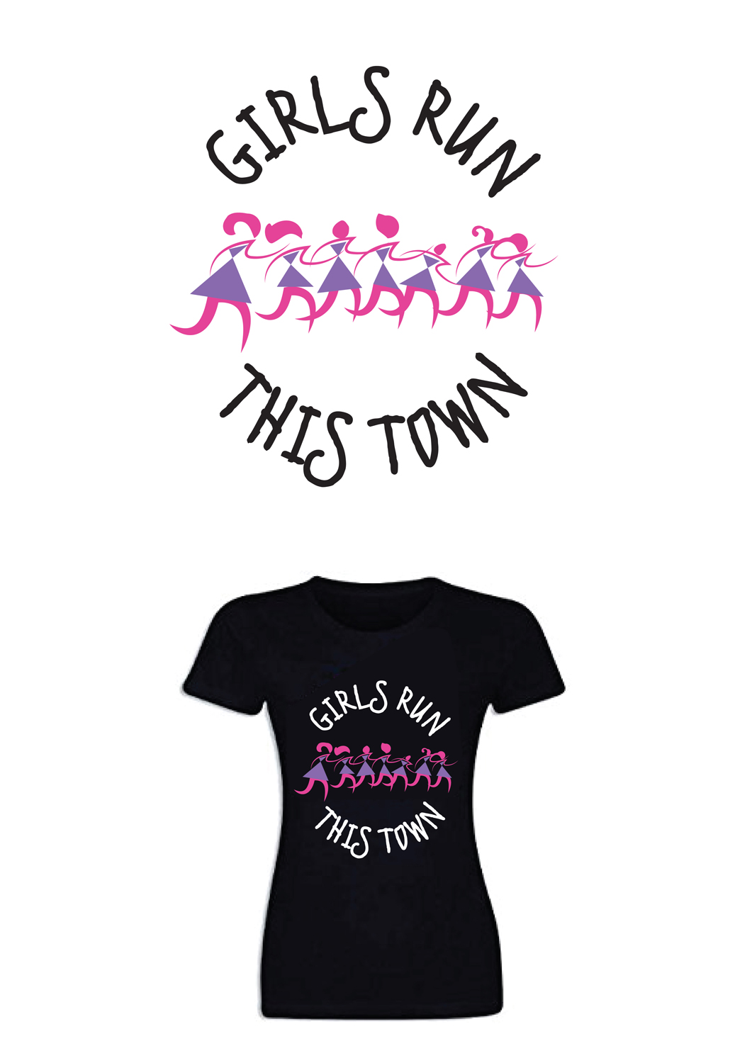 T-shirt Design by senthilgraphicschennai78 for Girls Run This Town | Design #15899061
