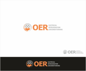 OER (on top) electrical refrigeration airconditioning (underneath) | Logo Design by Logocraft
