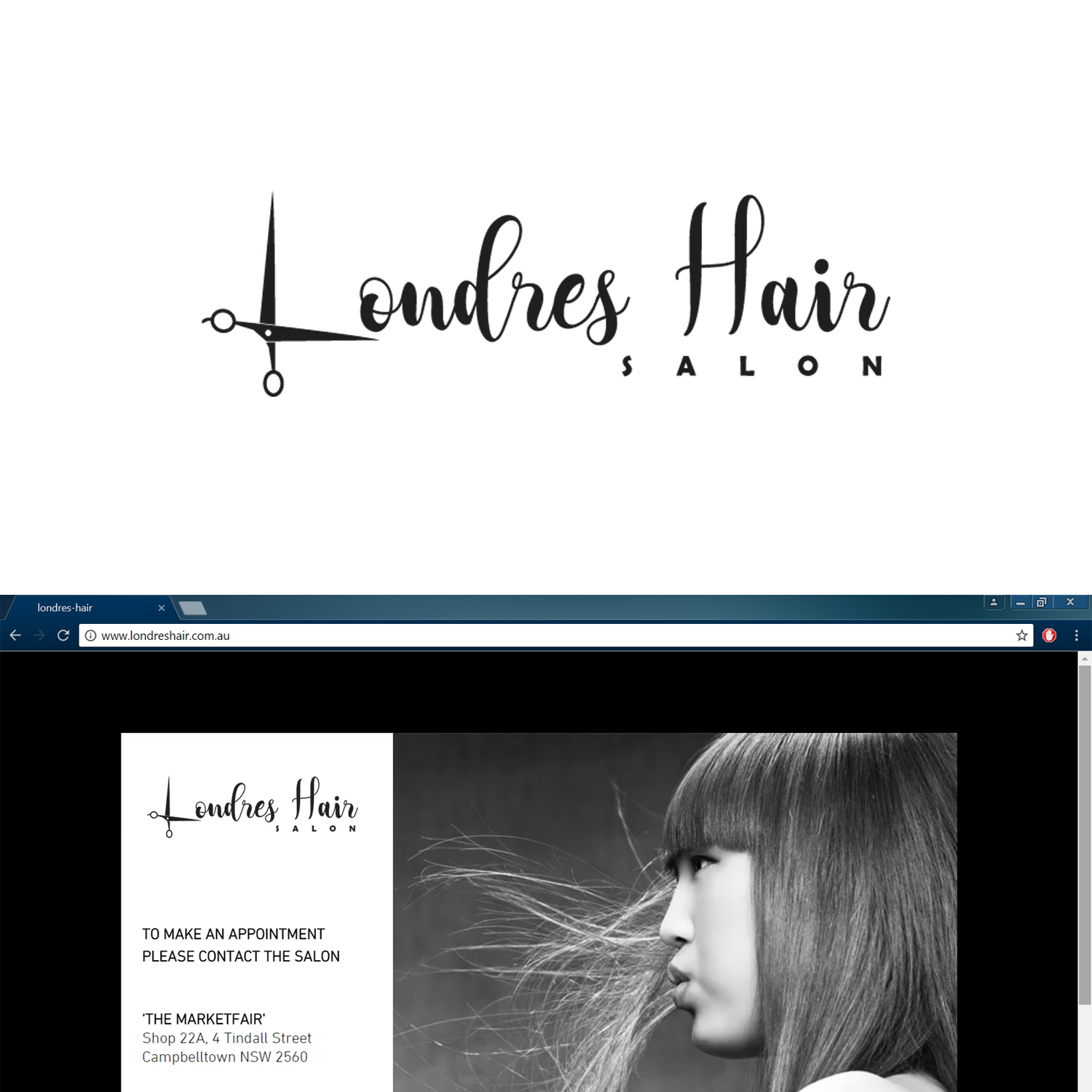 Logo Design by Mellows for Londres Hair Pty Ltd | Design #15940286
