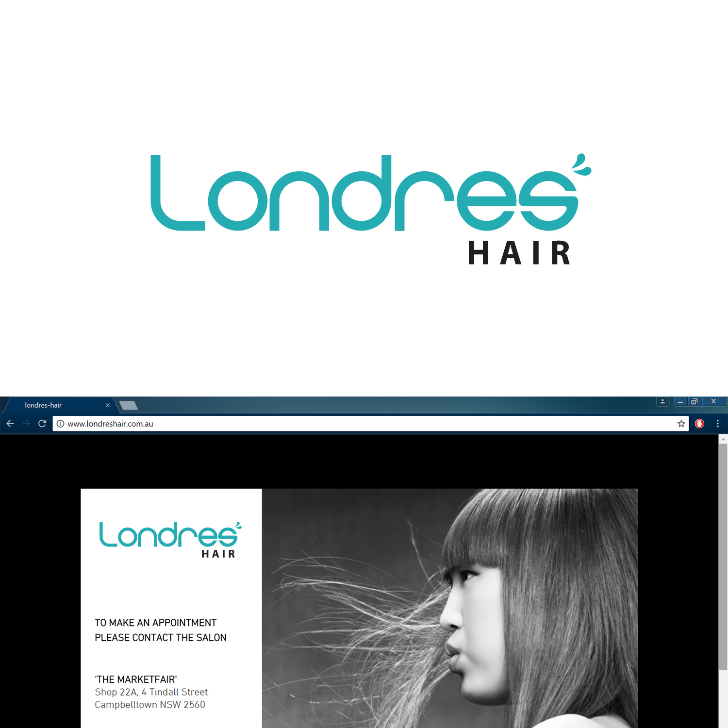 Logo Design by Mellows for Londres Hair Pty Ltd | Design #15940823