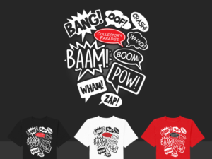 Store T-Shirt to help brand a cool Comic Book Store chain