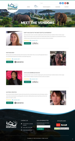 Web Design by pb for What's Up Northwest | Design: #15969517