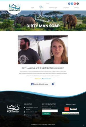 Web Design by pb for What's Up Northwest | Design: #15969518