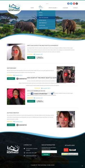 Web Design by pb for What's Up Northwest | Design: #15980015