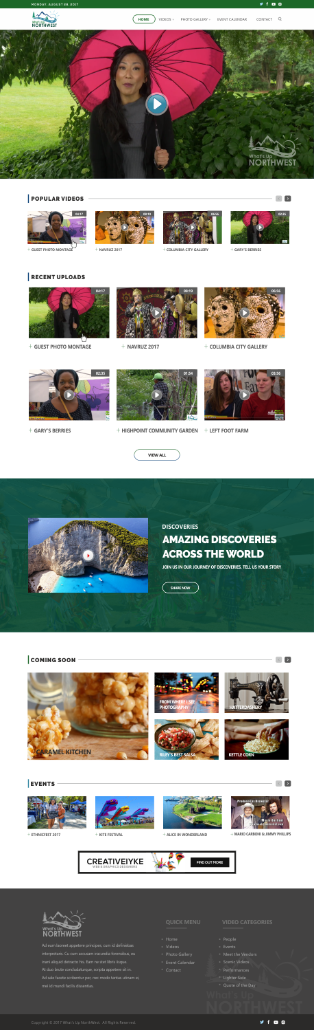 Web Design by CreativeIyke for What's Up Northwest | Design #15932150