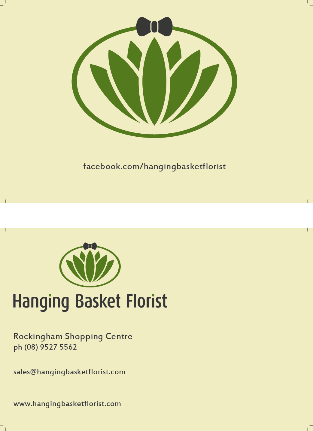Business Card Design by Vanden for Hanging Basket Florist Pty Ltd | Design #2625570