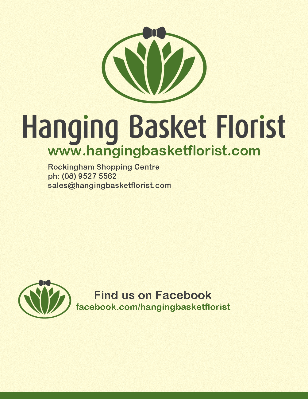 Business Card Design by rezonerdj for Hanging Basket Florist Pty Ltd | Design #2616980