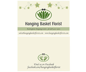 Business Card Design by Emily Hamnett for Hanging Basket Florist Pty Ltd | Design: #2617204
