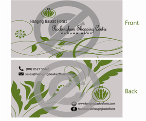 Business Card Design by Ahmer Mir for Hanging Basket Florist Pty Ltd | Design: #2620800