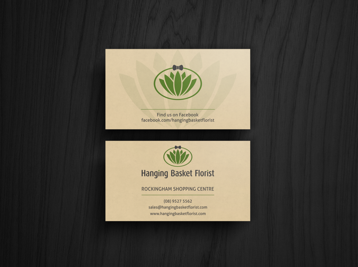 Business Card Design by HYPdesign for Hanging Basket Florist Pty Ltd | Design #2618829