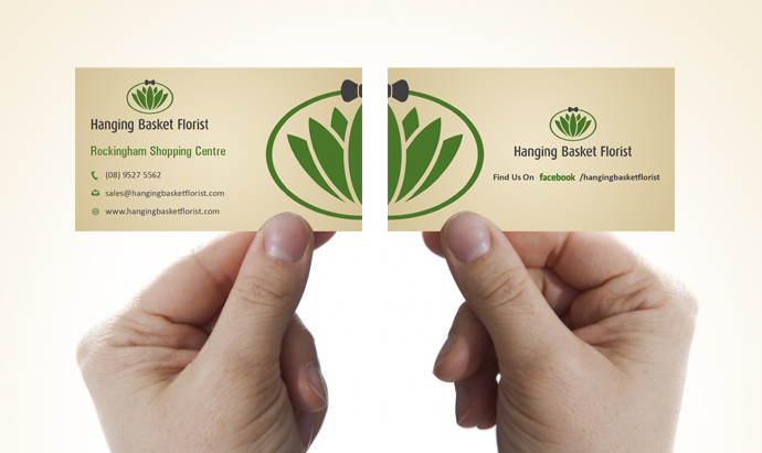 Business Card Design by Owaisias for Hanging Basket Florist Pty Ltd | Design #2617574
