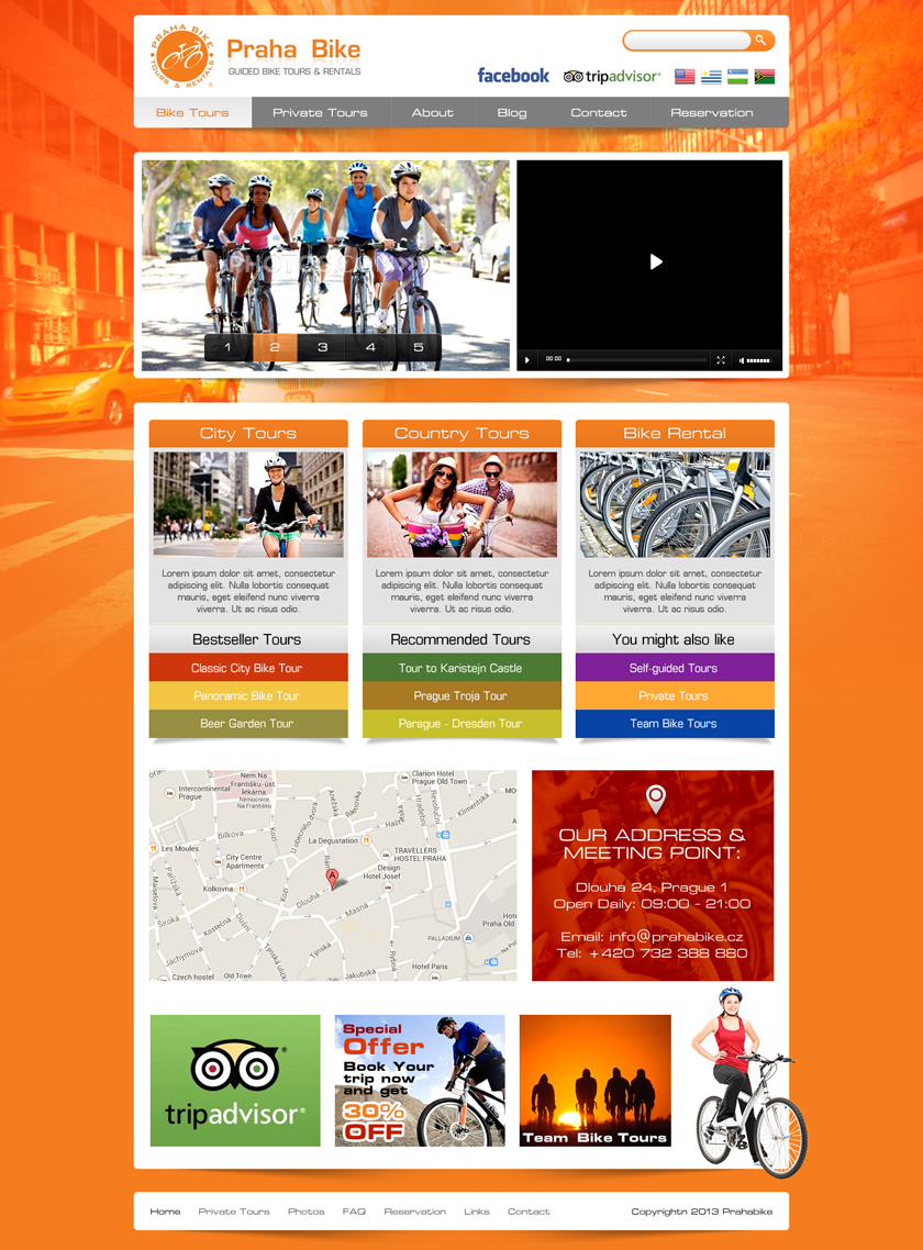 Diseño Web por Latest Design Ideas para Praha Bike | Diseño #2705453