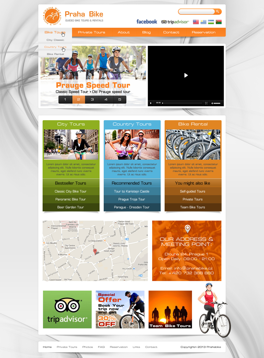 Diseño Web por Latest Design Ideas para Praha Bike | Diseño #2722326