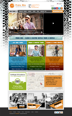 Web Design by Latest Design Ideas for Praha Bike | Design: #2747302