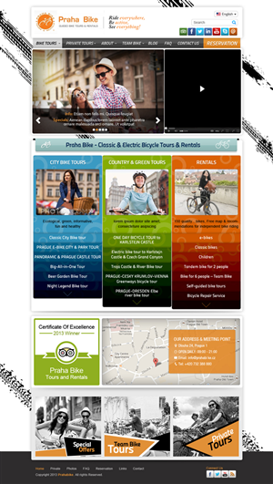 Web Design by Latest Design Ideas for Praha Bike | Design: #2751980