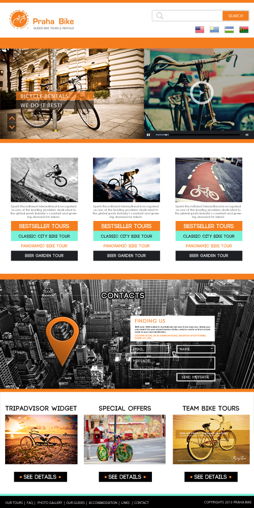 Web Design par Deli pour Praha Bike | Design #2722069