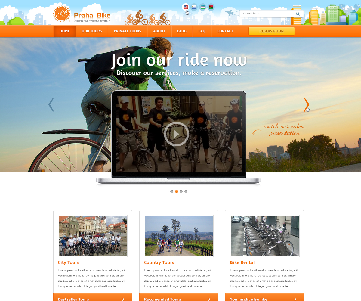 Web Design by G_073 for Praha Bike | Design #2747887