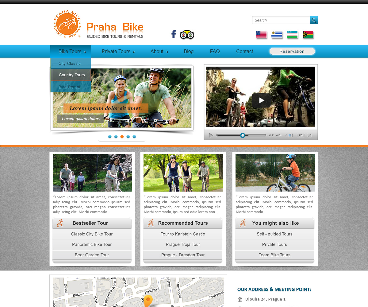 Web Design by Nasrin Islam Mitu for Praha Bike | Design #2784590