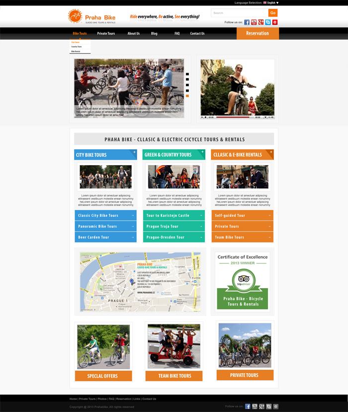 Web Design by rvv for Praha Bike | Design #2952143