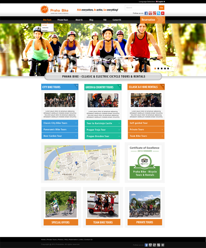 Web Design by rvv for Praha Bike | Design #2952157