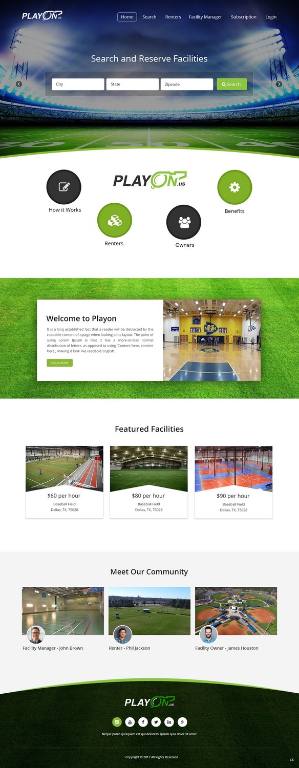 Web Design by pb for PlayOn | Design #15931653