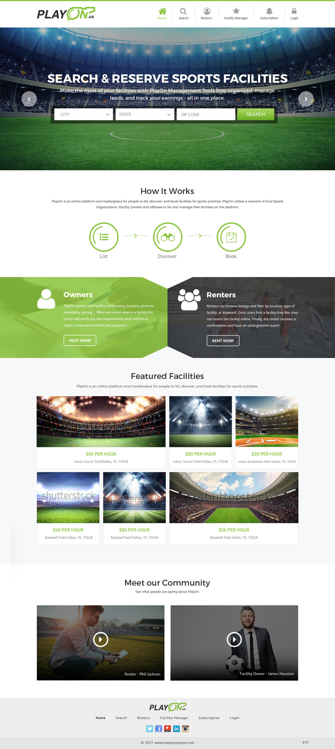 Web Design by pb for PlayOn | Design: #15943606