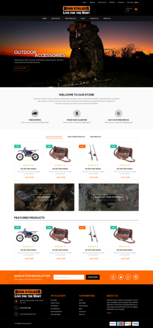 Shopify Design by SONA for Bushstalker Pty Ltd | Design #16002498