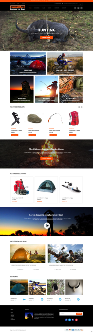 Shopify Design by pb for Bushstalker Pty Ltd | Design: #15940782