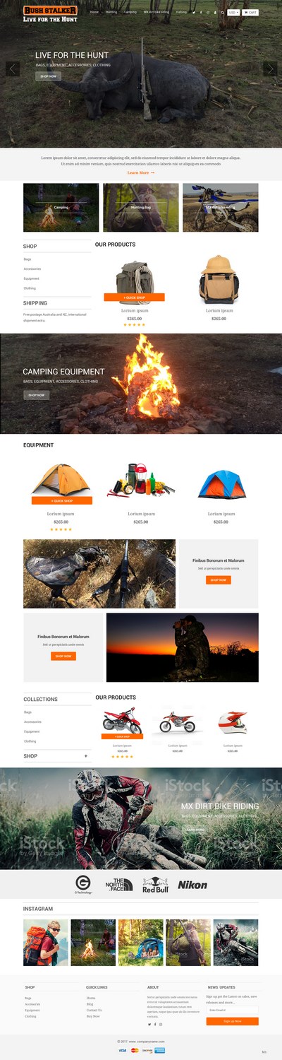 Diseño de Shopify por pb para Bushstalker Pty Ltd | Diseño #15953126