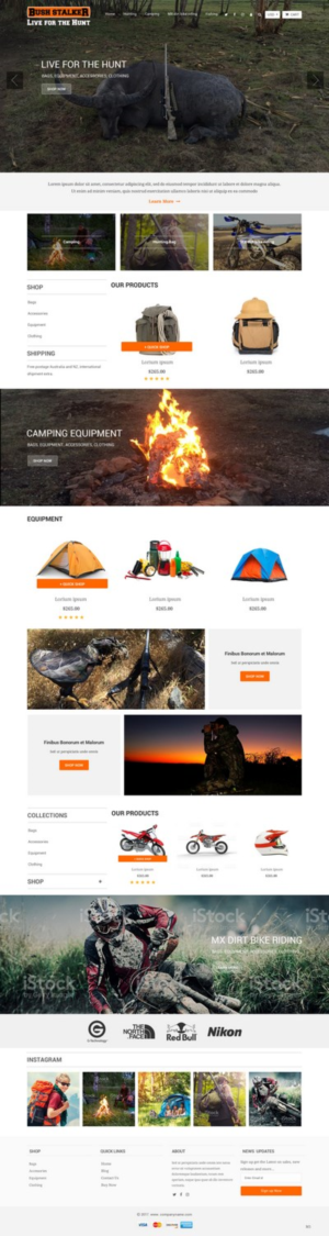 Shopify Design by pb for Bushstalker Pty Ltd | Design: #15953126