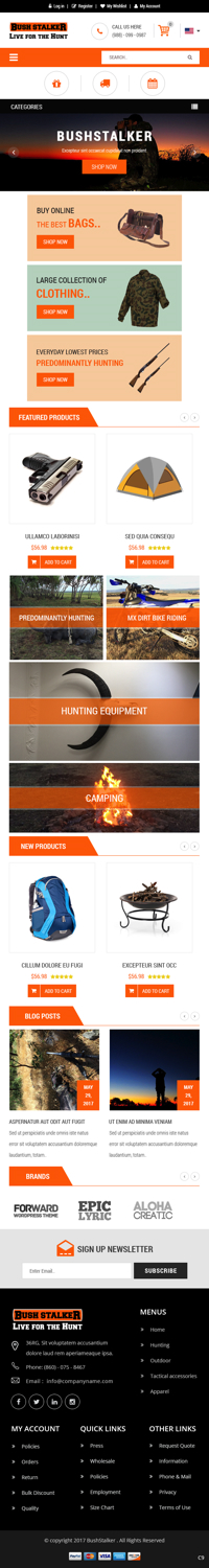 Shopify Design by pb for Bushstalker Pty Ltd | Design: #15991231