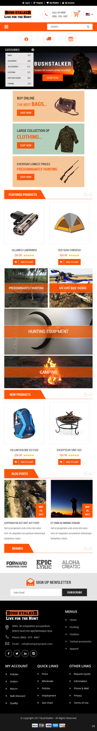 Shopify Design by pb for Bushstalker Pty Ltd | Design: #15991232