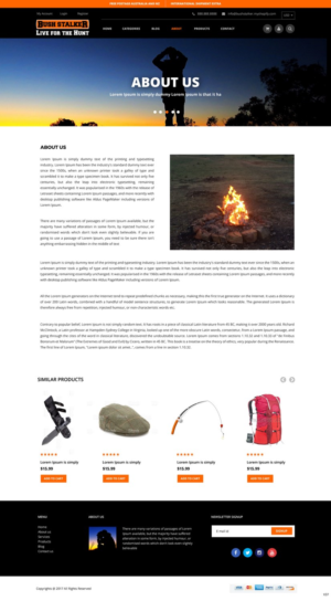 Shopify Design by pb for Bushstalker Pty Ltd | Design: #16449743
