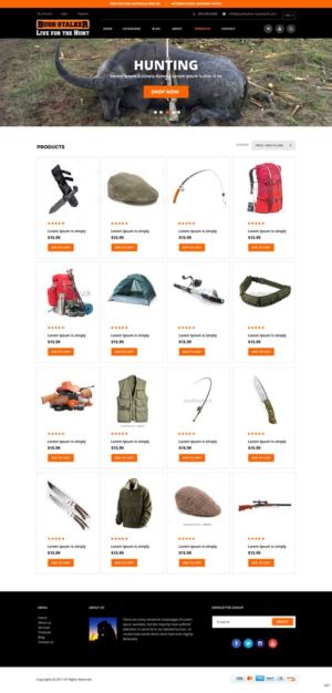 Shopify Design by pb for Bushstalker Pty Ltd | Design: #16449744