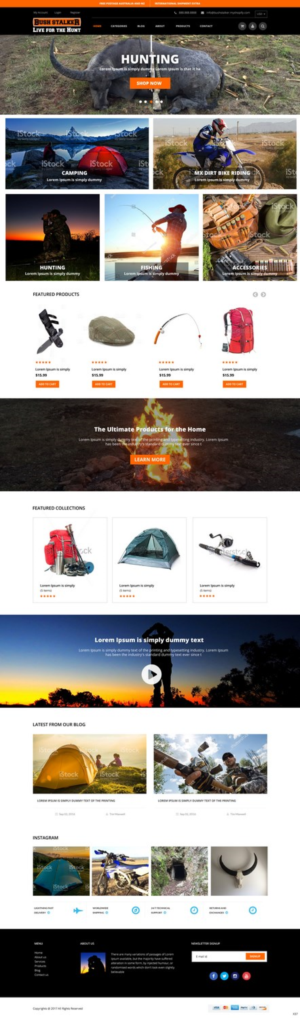 Shopify Design by pb for Bushstalker Pty Ltd | Design: #16449745