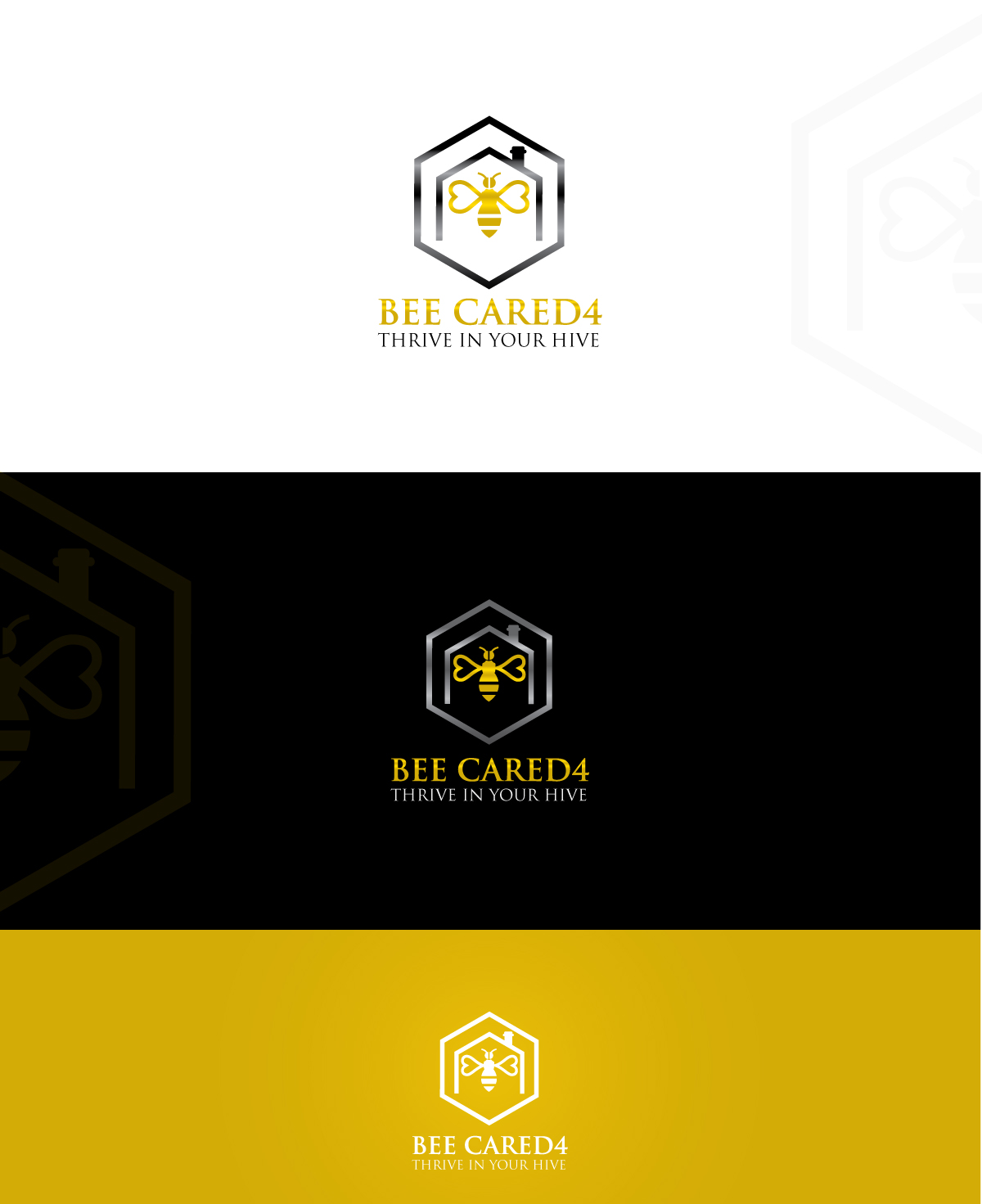 Logo Design by Graphic Bricks for Bee Cared4 | Design #16113130