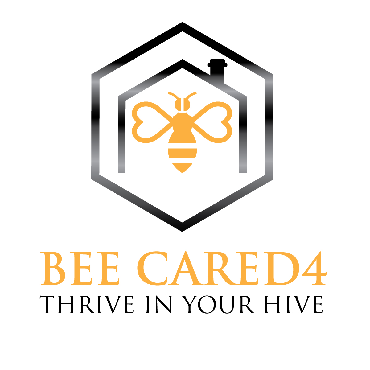 Tech Logo Design for Bee Cared4: Thrive in your Hive by Graphic Bricks ...
