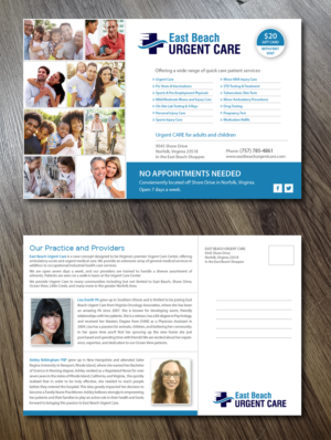 Design de Carte Postale par Alexandar pour East Beach Urgent Care | Design : #15947521