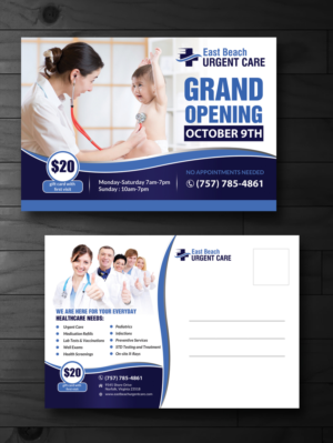 Design de Carte Postale par innovative earth pour East Beach Urgent Care | Design : #15946148