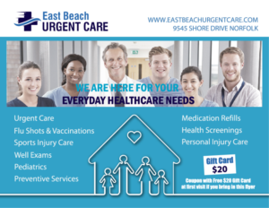 Design de Carte Postale par AntonioTruong pour East Beach Urgent Care | Design : #15941570