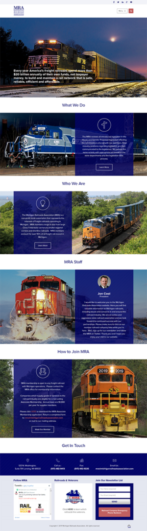Diseño Web por RupalTechno para Michigan Railroads Association | Diseño: #15955977