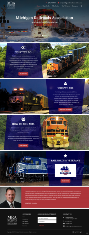Diseño Web por pb para Michigan Railroads Association | Diseño: #15940840