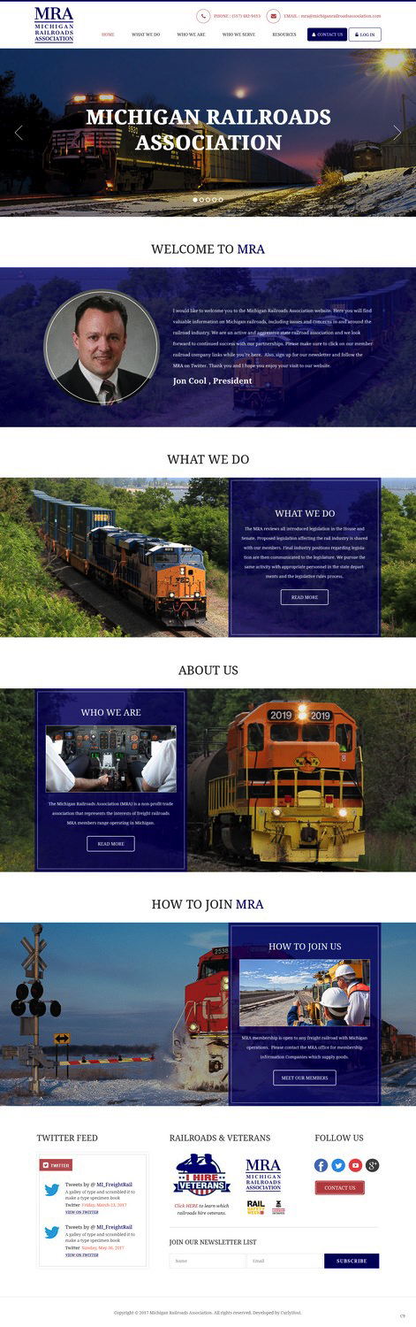 Web Design by pb for Michigan Railroads Association | Design #15940849