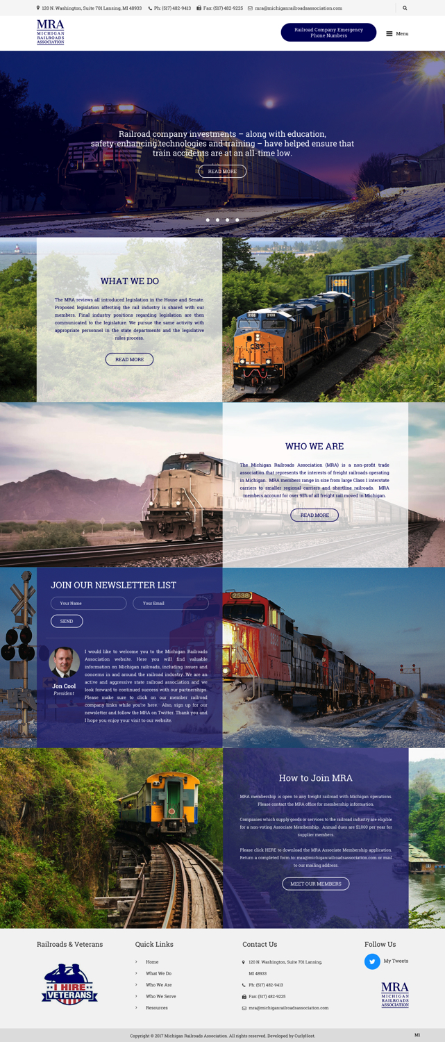 Web Design by pb for Michigan Railroads Association | Design #15940852
