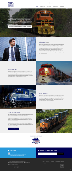 Diseño Web por pb para Michigan Railroads Association | Diseño: #15940853