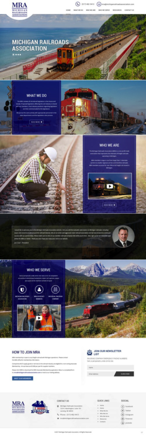 Diseño Web por pb para Michigan Railroads Association | Diseño: #15940854